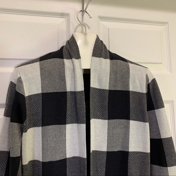 Lands End Open-Front Long Sweater Cardigan Size LP - Picture 2 of 7